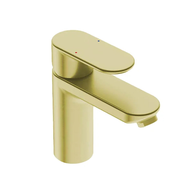Liquid Red Solace Champagne Gold Basin Mixer (110mm)